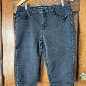 Sound/Style by Beau Dawson Black 5-Pocket Capri Jeans Size 12